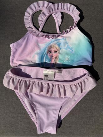 Dievčenské plavky s motívom elsa, h&m,122