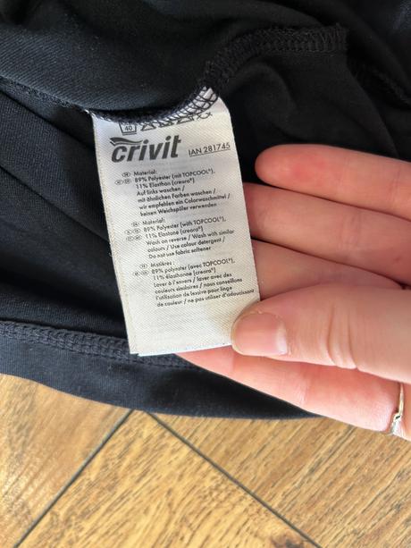 Čierna športová mikina, crivit,s