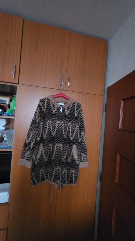 Kardigan uni alpaka, benetton,xxl