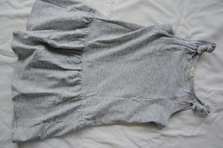 Pásikové šaty z organickej bavlny, h&m,134