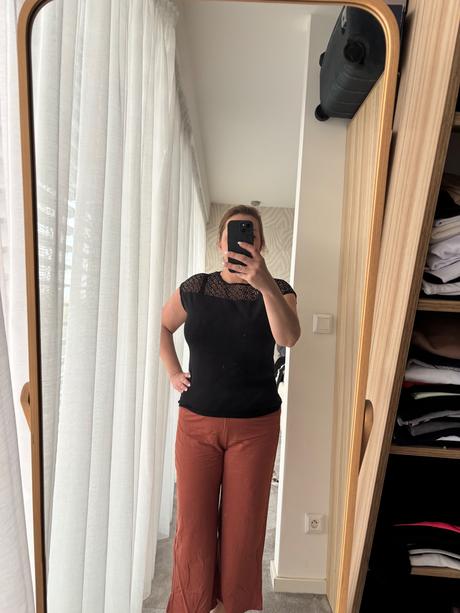 Tehlové nohavice, mango,l