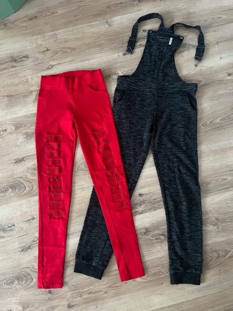 Červené nohavice a tepláky na traky, xs