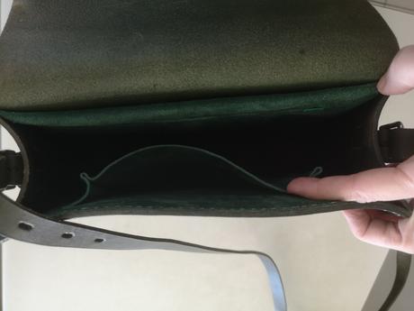 Zelená kabelka - "poľovnícka kapsa", 