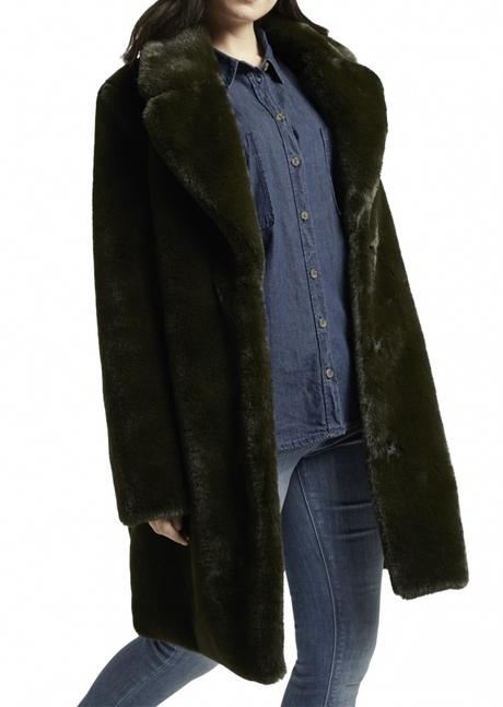 Kožušinový kabát -xs, tom tailor,xs