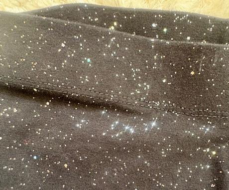 Trblietavé čierne legíny 146, 146