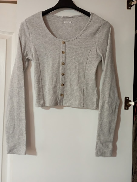 Sivý crop top, reserved,l