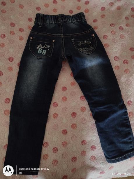 Detské dievčenské džínsy, 98