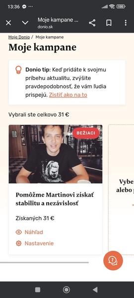 Pomôžme Martinovi získať stabilitu a nezávislosť