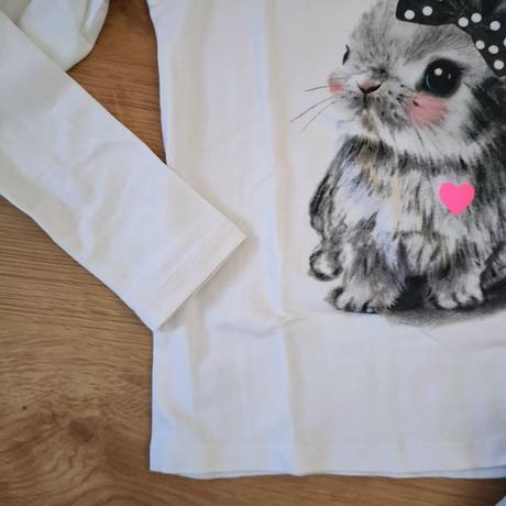 Tričká so zajačikom z flitrov h&m, veľ. 110/116, h&m,116