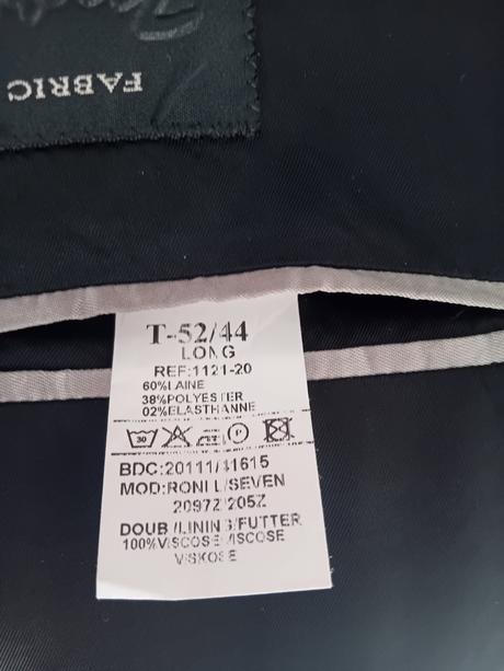 Pánsky vlnený oblek jacques heim paris, 52