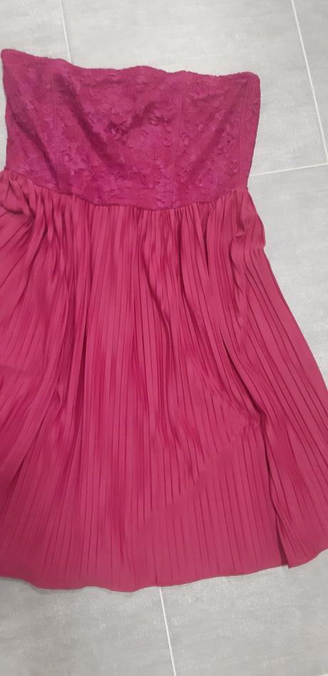 Cyklamenove saty plisovane, m