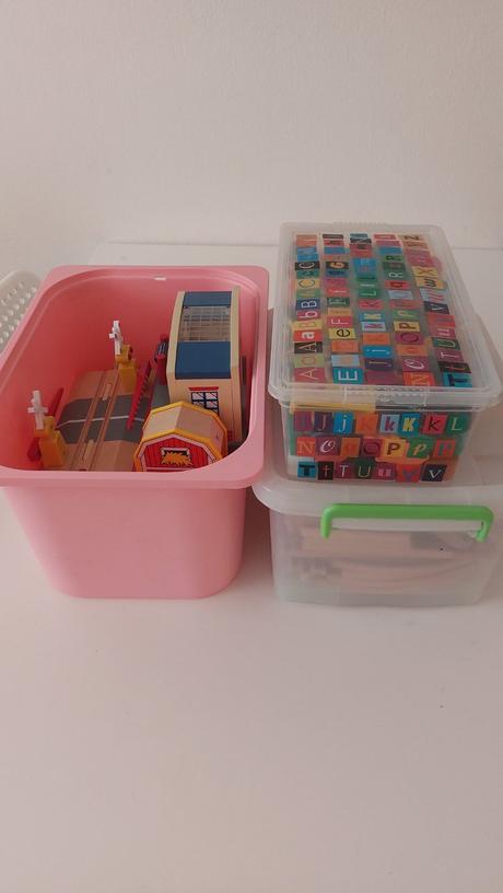 Maxi drevená vláčiková dráha s príslušenstvom,