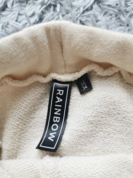 Krémová béžová športová tepláková mini sukňa rainb, bonprix,s