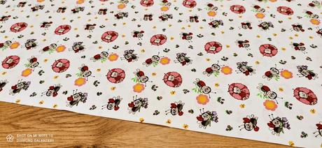 Bavlnená látka -lienky - cena za 10 centimetrov, 