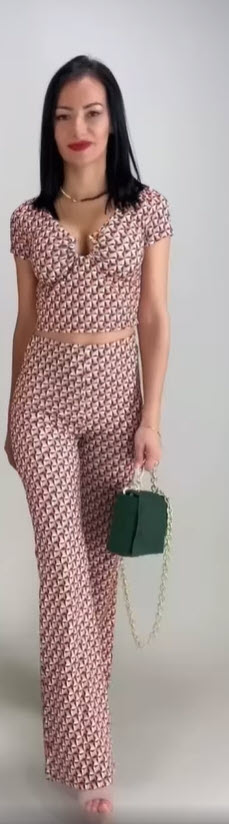 Krásny vzorovaný komplet imoda, l