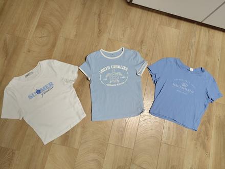 3x tricka vo vynikajucom stave, h&m,s
