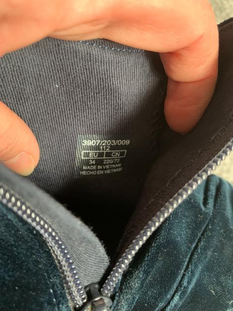 Zamatové topánky, zara,34