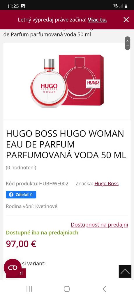 Hugo boss parfém 50ml, 