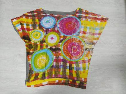 Veselé voľné tričko. l-xl, desigual,l