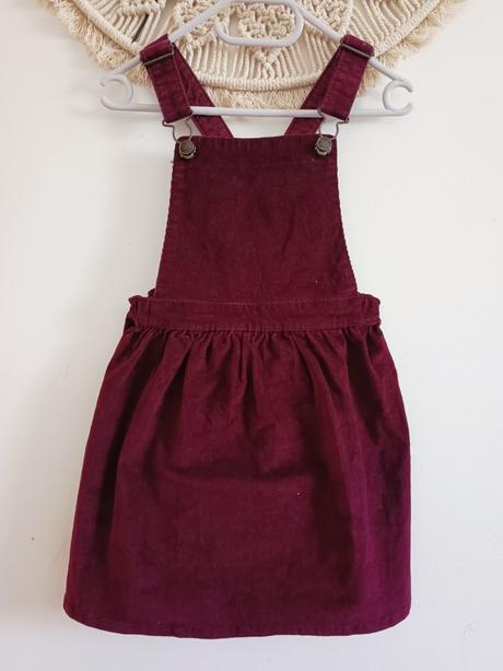 Menčestrová suknička na traky, h&m,110