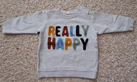 Sivá mikina, h&m,80