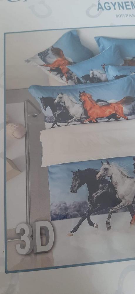 Postelne pradlo 3d kone, šírka (cm): 140,dĺžka (cm): 200