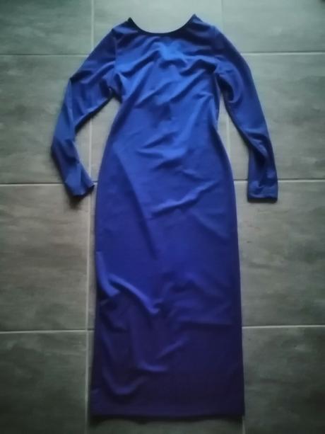 Šaty so zipsom na chrbáte kráľovská modrá, vs-xs, s