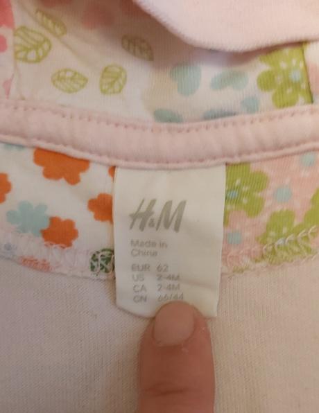 Mikina ružová motýľ h&m 62, h&m,62