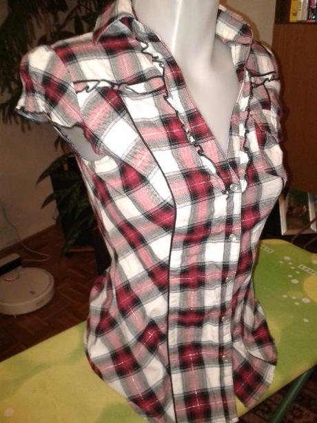 Károvaná blúzka zebra veľ. s, s