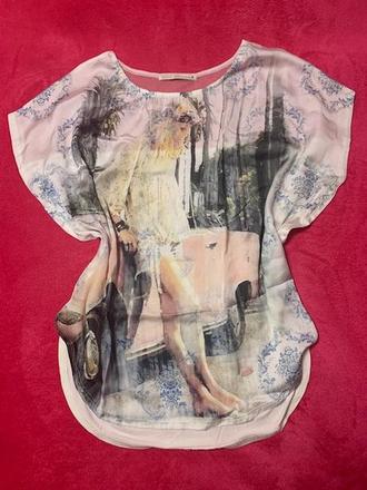 Tenká letná blúzka s tylom zn. gaudi, gaudi,l / m