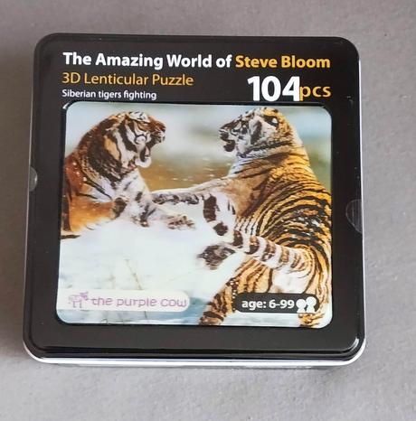 3d tigrie puzzle v plechovej krabičke,