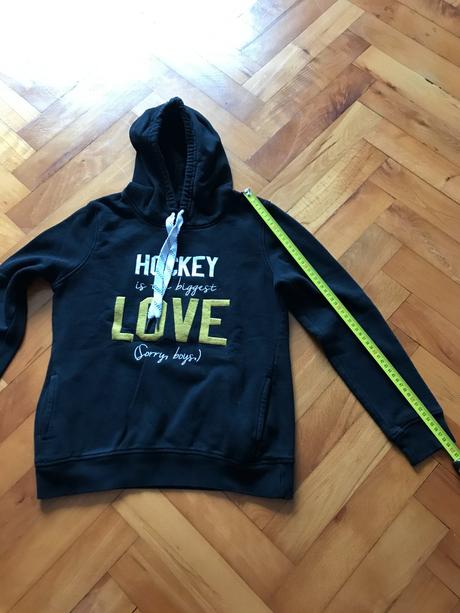 Čierna mikina - hockey girls, xs