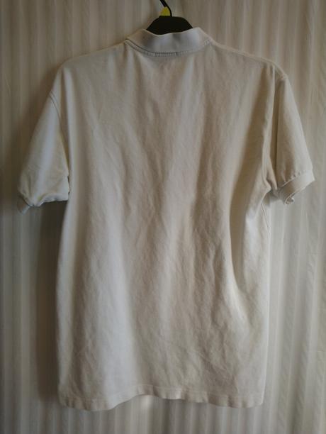 Pánske biele tričko s golierom, giordano, l, l