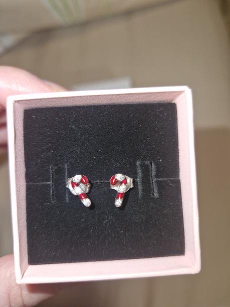 Pandora nausnice candy cane, pandora