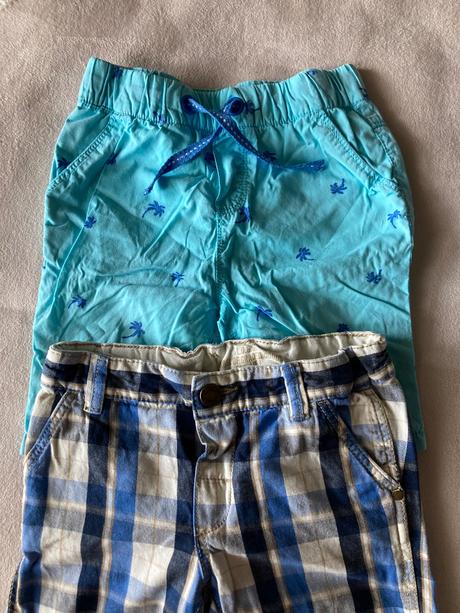 Kraťase kárované a palmy 92, h&m,92