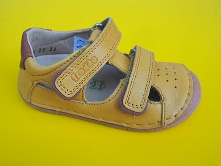 Detské kožené sandálky froddo paix up žlté, froddo,22 / 23 / 25