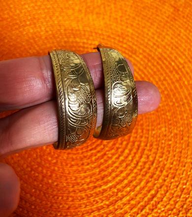 Starožitné gravírované náušnice, 