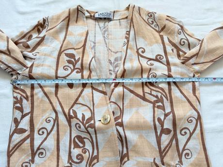 Vintage ľanová bunda caroline rohmer secesný štý, l