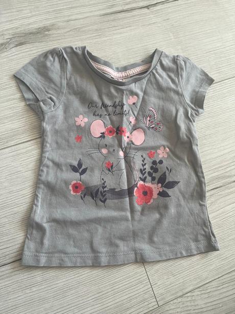 Sivé tričko s obrázkom, 80