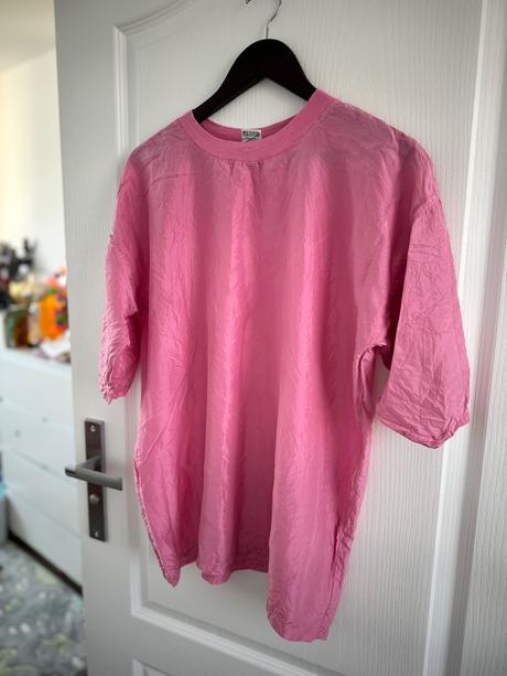 Ružové hodvábne tričko, xl