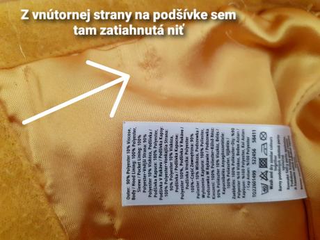 Horčicový kabátik zn. f&f veľ. 98, f&f,98