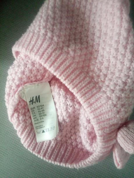 Čiapka s mašličkou, h&m,98