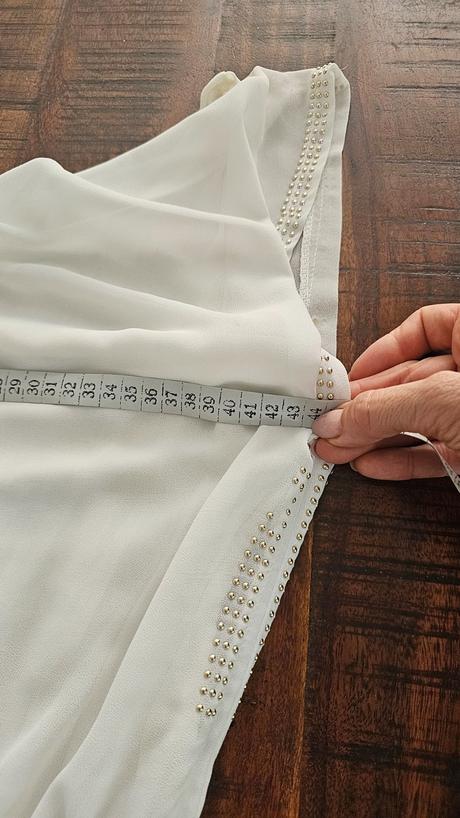 Letné biele šifónové šaty, m