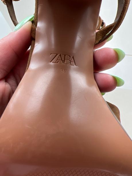 Zara kožené sandále, zara,38