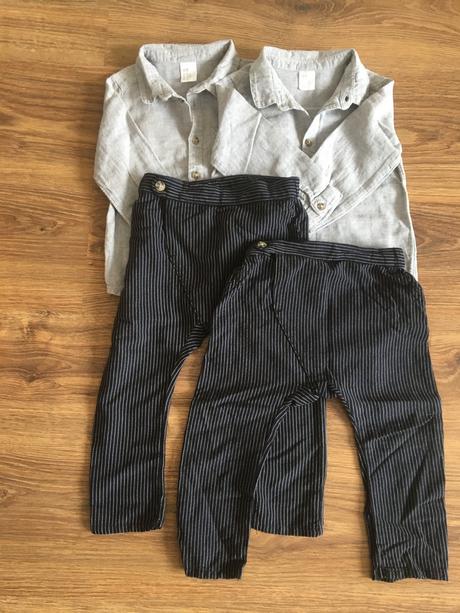 H&m letné nohavice a košele, 98