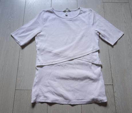 Vrúbkované tehotenské tričko h&m mama, h&m,l