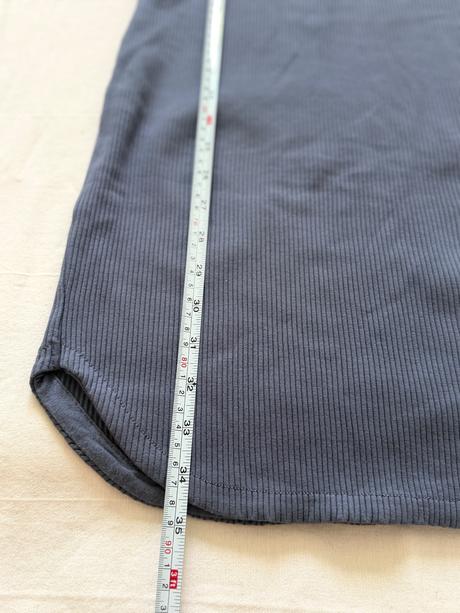 Sivomodré rebrované šaty h&m s polorolákom veľ. 38, h&m,s