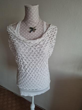 Biely dvojvrstvový top m, m