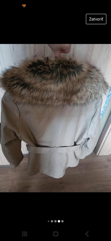 Koženková bundu na zimu, xl