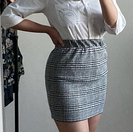 Čierno-biela vzorovaná sukňa, reserved,s